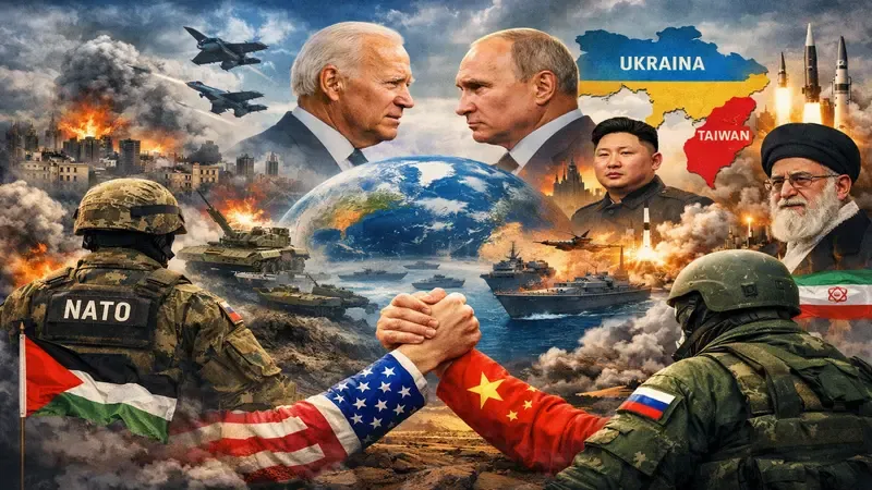 Imprenditore analizza dati digitali e scenari geopolitici globali su schermo per far crescere la propria impresa
