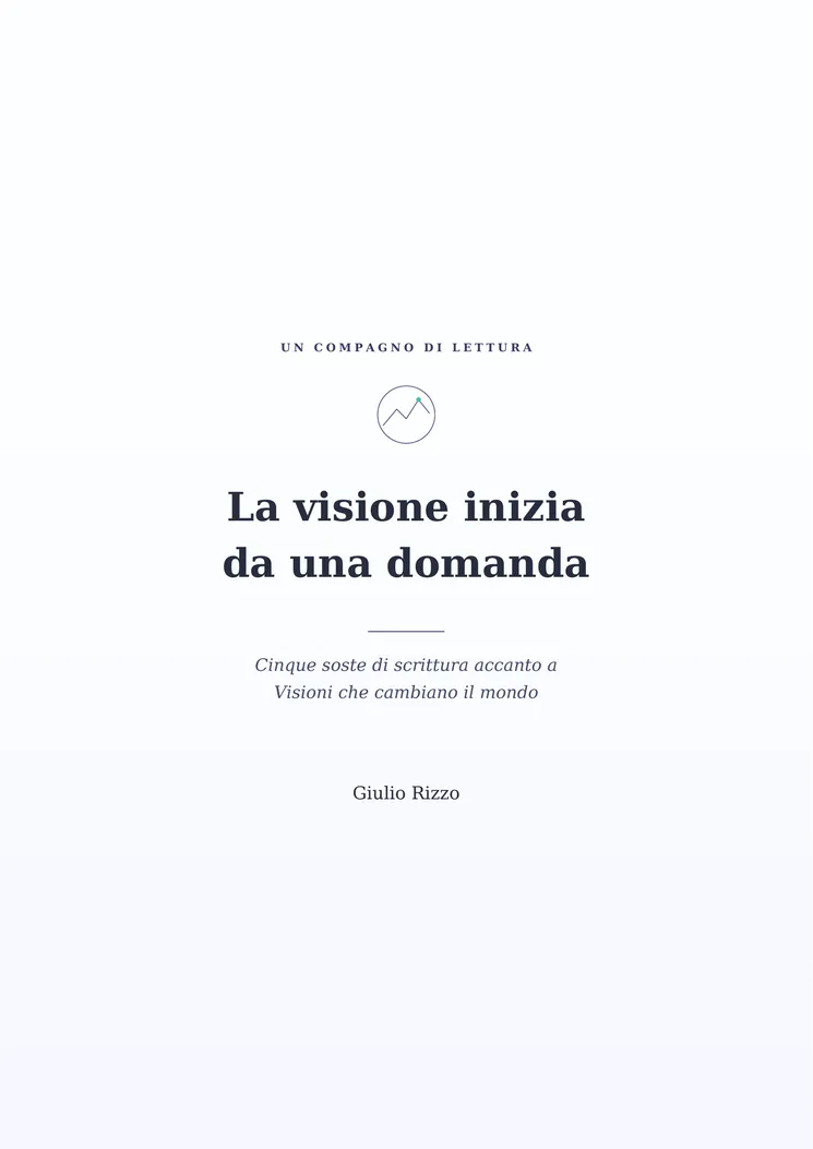 Copertina del Quaderno della Visione di Giulio Rizzo